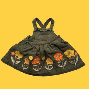 Baby Blueberi Boulevard‎ Corduroy Infant Floral Print Jumper Dress-3/6 Months